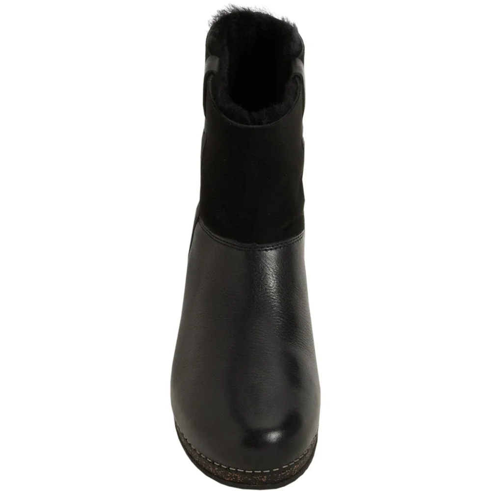 NEW Dansko Women Boots Sz‎ 38 US 7 - 7.5 McKenzie Shearling-Lined  Leather Black